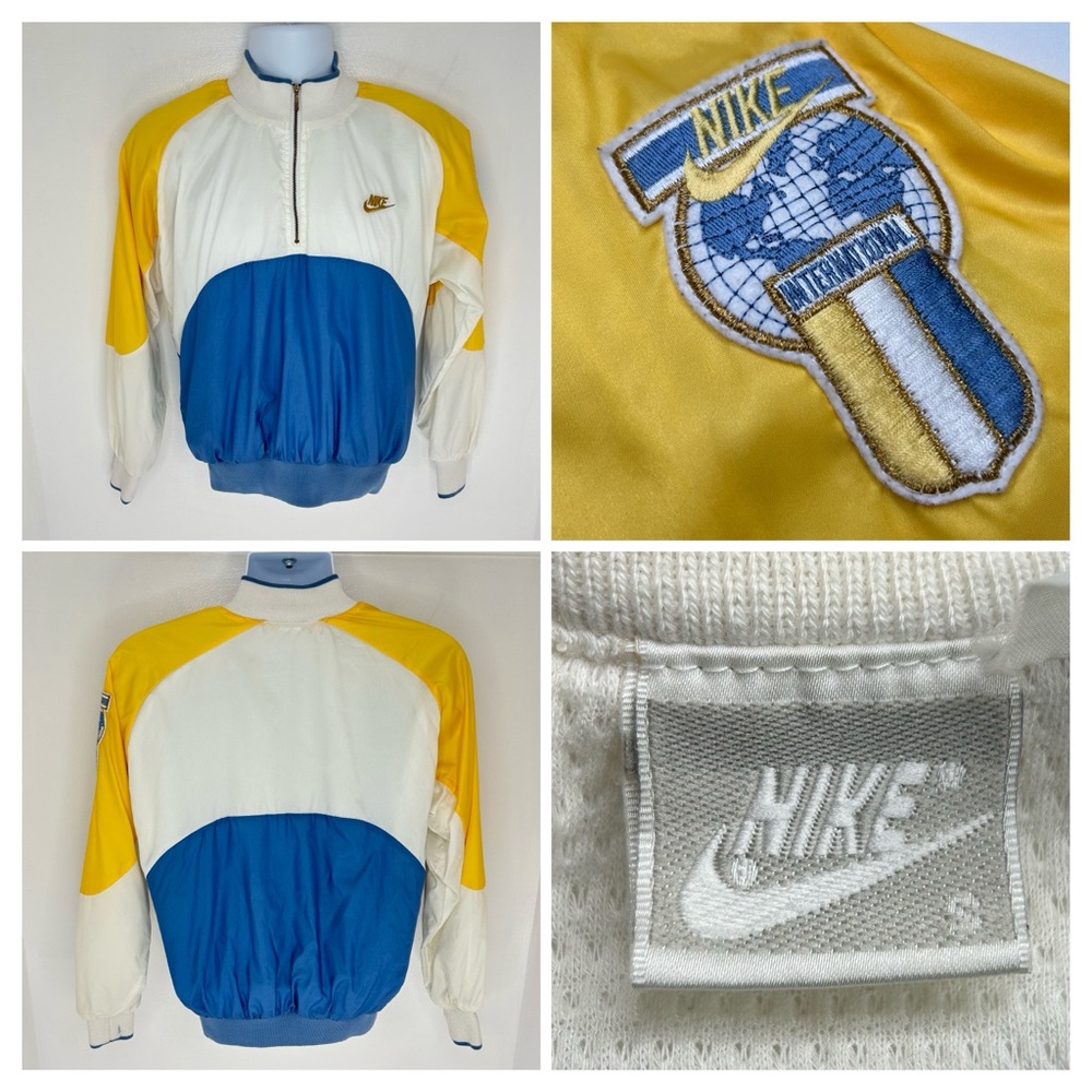 Nike‎ Vintage 80s 90s Colorblock Pullover Track Jacket Windbreaker Size Small